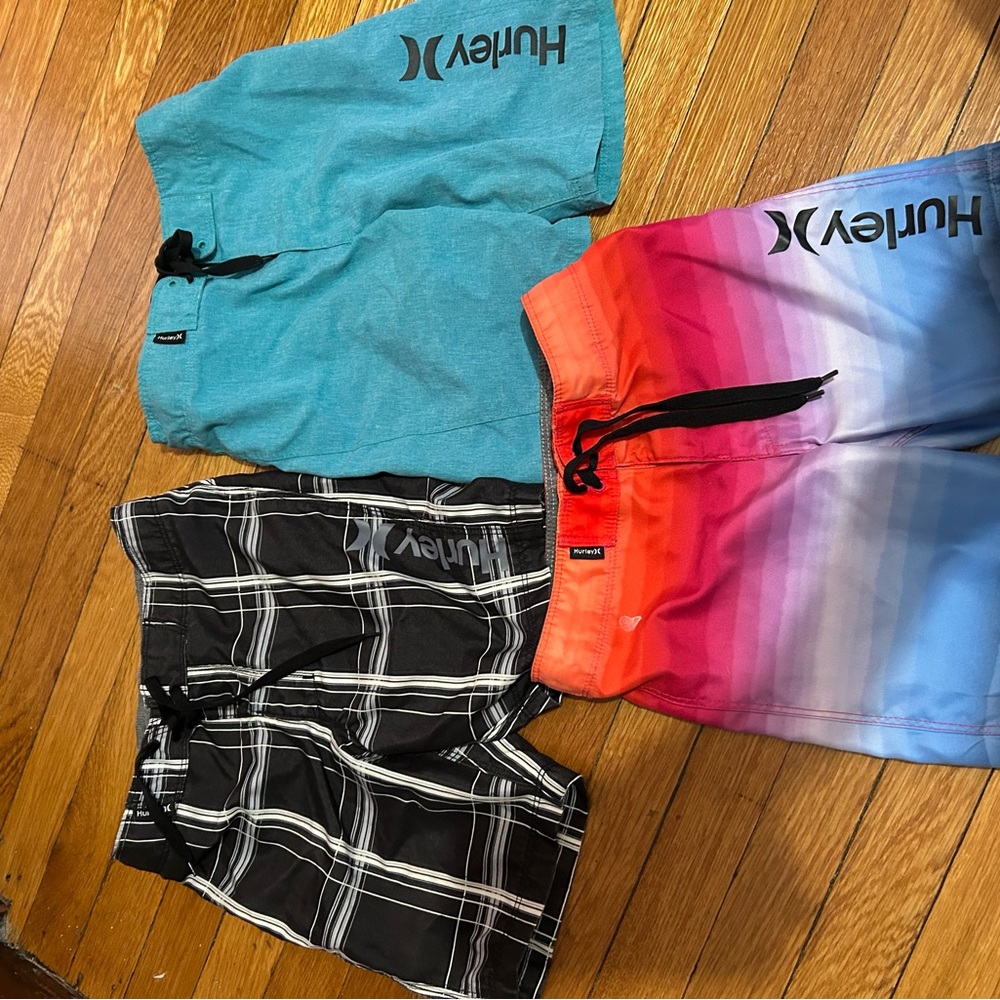 Hurley Kids Swim Shorts - Blue, Multicolor, Black